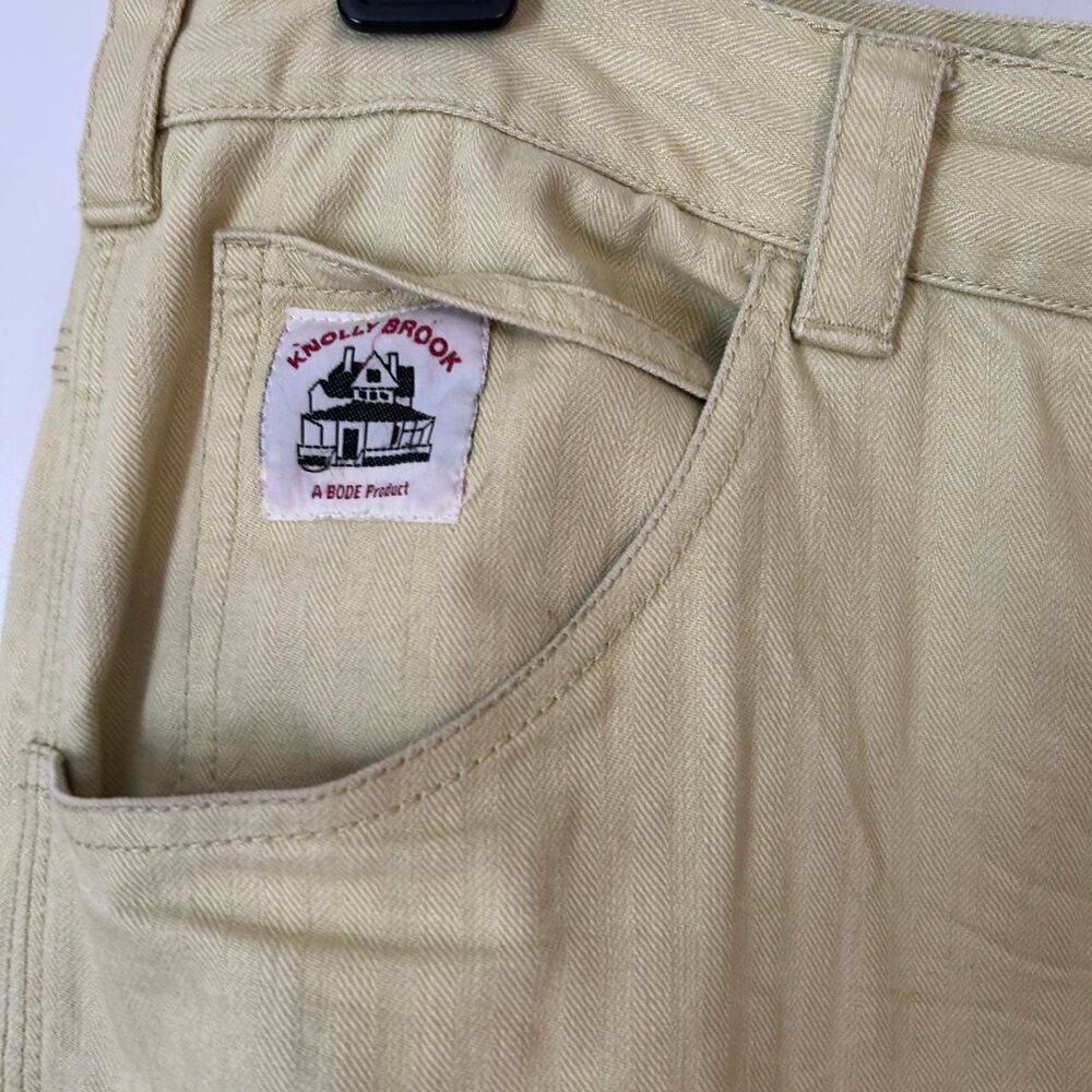Bode Men's Yellow and Green Trousers - Picture 2 of 6
